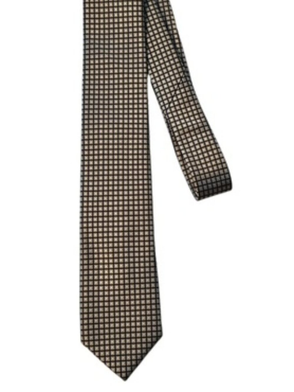 Michael Kors Neck Tie Geometric Micro Square Black with Warm Gold Classic